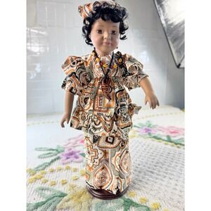 Dynasty Doll Collection Cardinal Inc 18 Inch Porcelain Cultural Doll with Stand